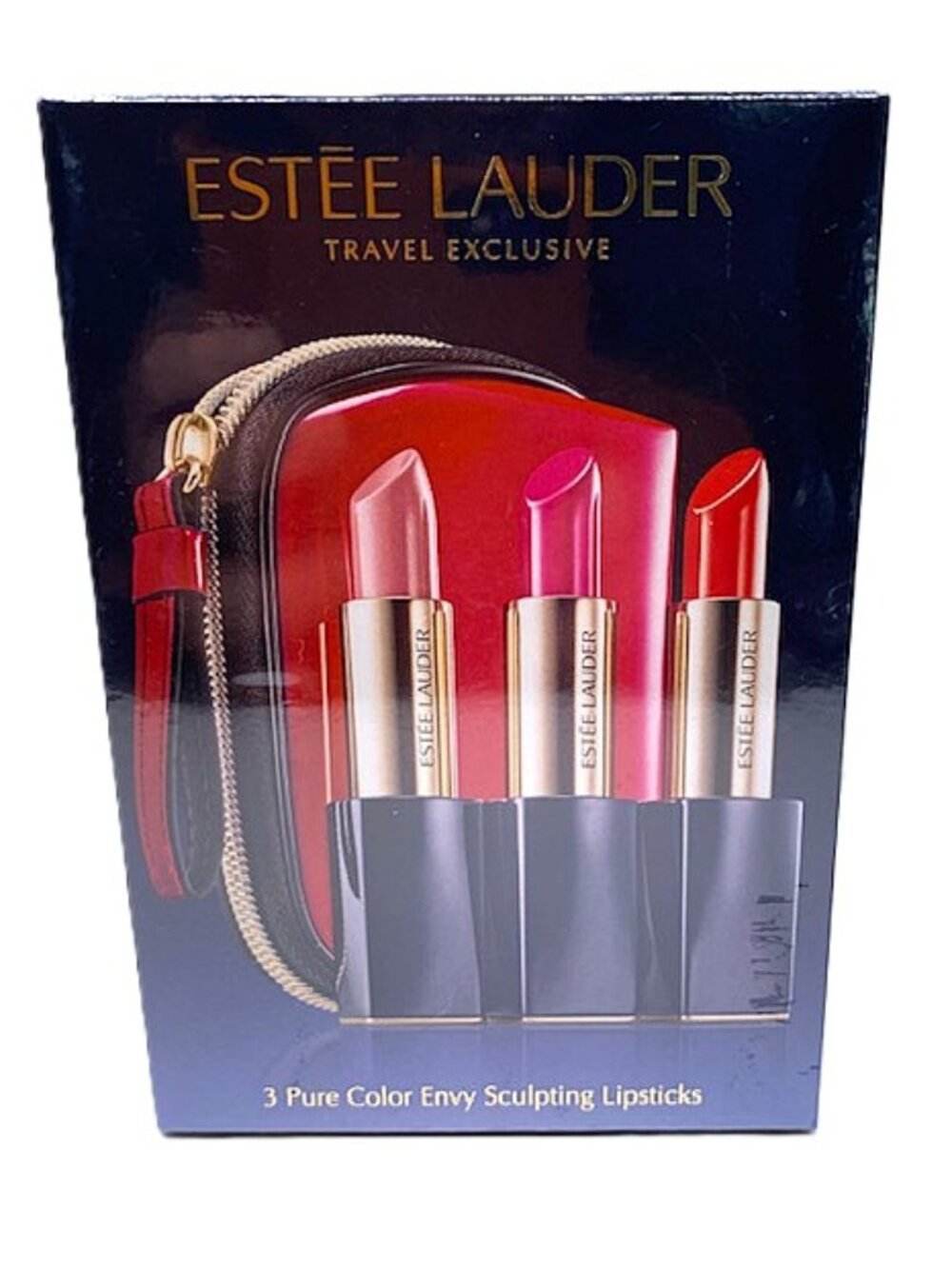 Ester Lauder Lipstick Travel Cosmetic Bag Pure Color Envy Sculpting Lipstick